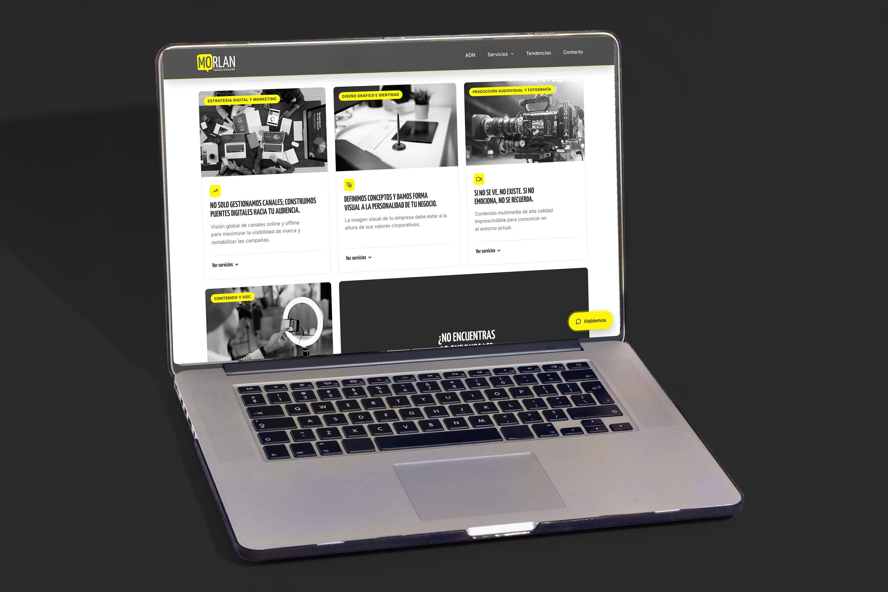 MORLAN services on a laptop