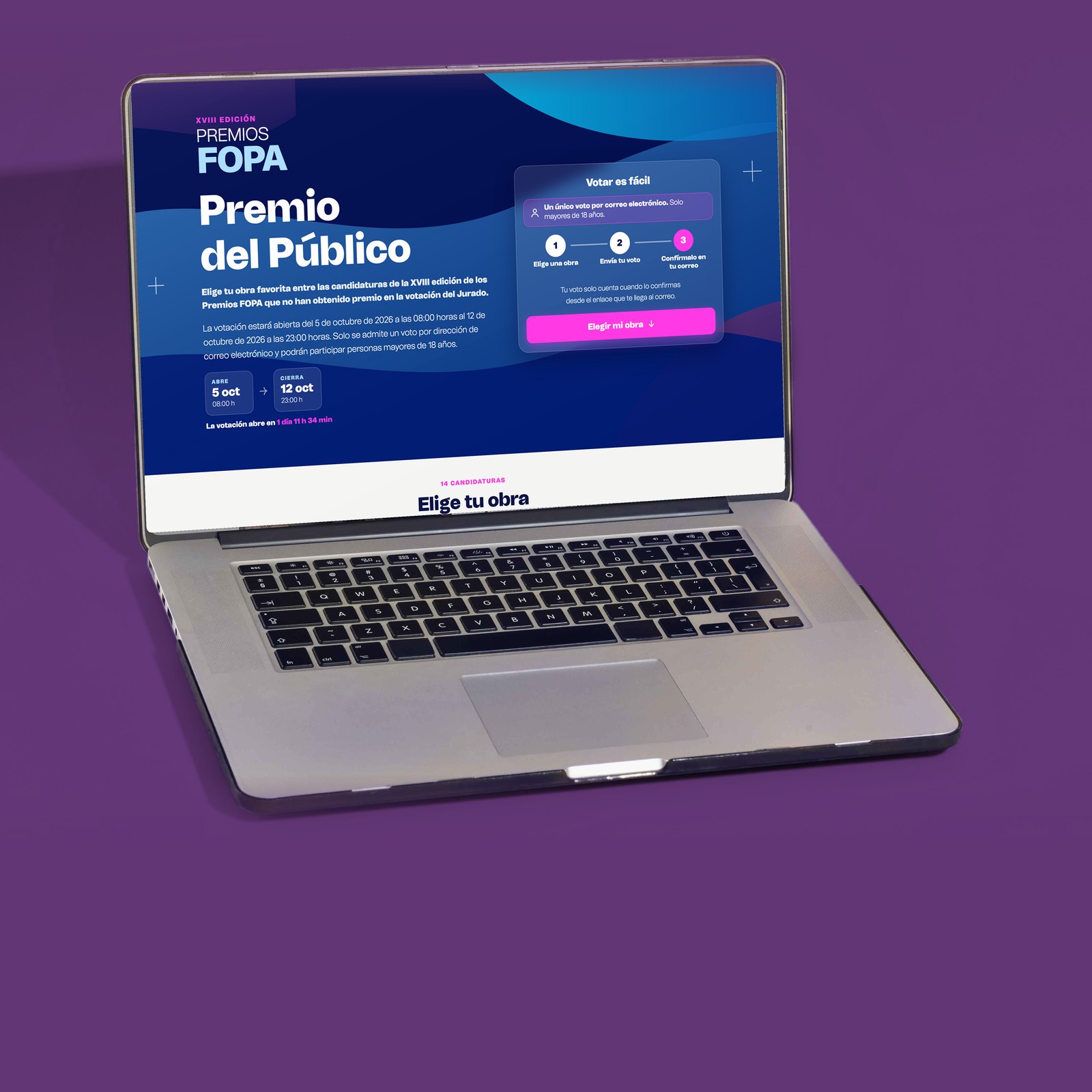 FOPA Awards People’s Choice voting website, Alicante
